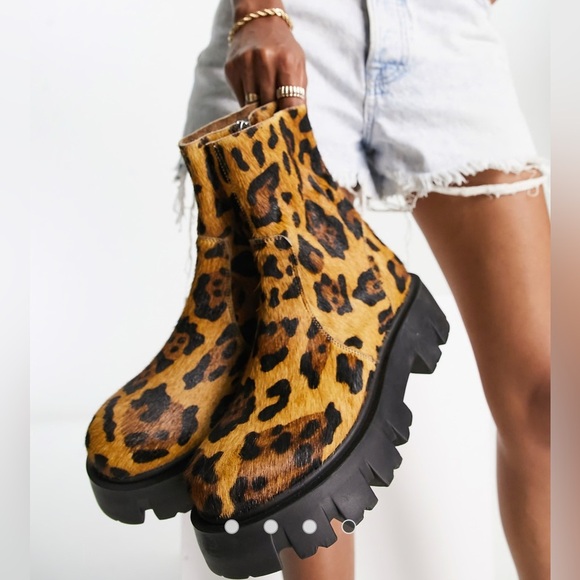 ASOS Leopard Print Platform Boots - Picture 14 of 14
